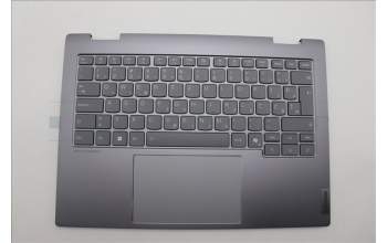 Lenovo 5CB1P00585 C-Cover with keyboard, Slovenian, Luna Grey, Backlight, UK