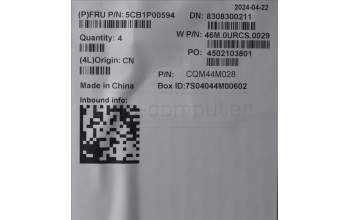 Lenovo 5CB1P00594 C-Cover with keyboard, Portuguese, Luna Grey, Backlight, UK