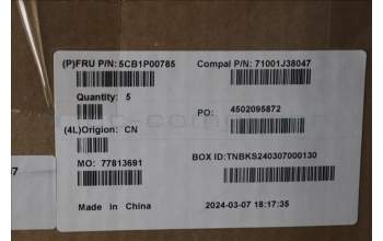 Lenovo 5CB1P00785 Tastatur inkl. Topcase HBW C 83G1 VT NFP BL