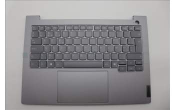 Lenovo 5CB1P00813 C-Cover with keyboard, Belgian, Arctic Grey, Backlight, UK