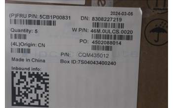 Lenovo 5CB1P00831 C-Cover with keyboard, Nordic, Arctic Grey, Backlight, UK