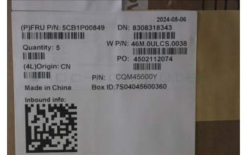 Lenovo 5CB1P00849 C-Cover with keyboard, English, Arctic Grey, US