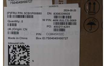 Lenovo 5CB1P00880 C-Cover with keyboard, French, Arctic Grey, Backlight, US