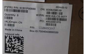 Lenovo 5CB1P00888 C-Cover with keyboard,Italian,Arctic Grey,Backlight