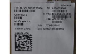 Lenovo 5CB1P00894 C-Cover with keyboard, Russian, Arctic Grey, Backlight, US