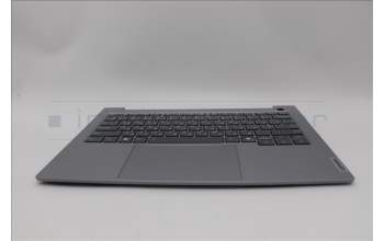Lenovo 5CB1P00902 C-Cover with keyboard, Ukraine, Arctic Grey, Backlight, US