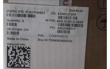 Lenovo 5CB1P00953 C-Cover with keyboard, Nordic, Arctic Grey, Backlight, UK