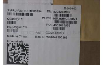 Lenovo 5CB1P00954 C-Cover with keyboard, Portuguese, Arctic Grey, Backlight, UK