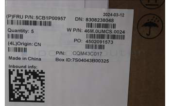 Lenovo 5CB1P00957 C-Cover with keyboard,Spanish,Arctic Grey,Backlight