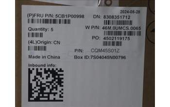 Lenovo 5CB1P00998 Tastatur inkl. Topcase ASM_BUL W21MS AG BL U