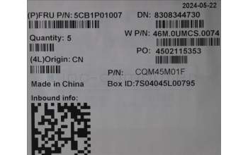 Lenovo 5CB1P01007 Tastatur inkl. Topcase ASM_HBW W21MS AG BL U
