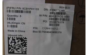 Lenovo 5CB1P01133 C-Cover with keyboard, Italian, Arctic Grey, Backlight, UK