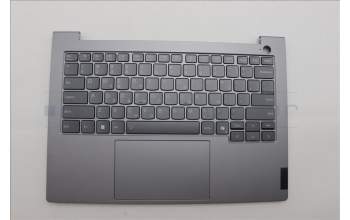 Lenovo 5CB1P27057 C-Cover with keyboard, Greek, Arctic Grey, Backlight, US