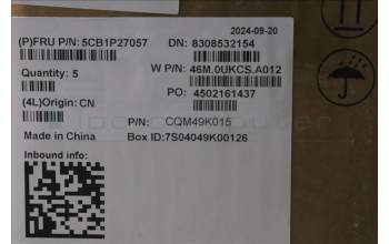 Lenovo 5CB1P27057 C-Cover with keyboard, Greek, Arctic Grey, Backlight, US