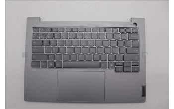 Lenovo 5CB1P27076 C-Cover with keyboard, USA English, Arctic Grey, Backlight, US