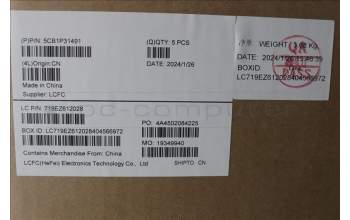 Lenovo 5CB1P31491 C-Cover with keyboard, Belgian, Arctic Grey, UK