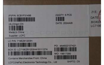 Lenovo 5CB1P31496 C-Cover with keyboard, US English Euro, Arctic Grey, US