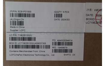 Lenovo 5CB1P31500 C-Cover with keyboard, German, Arctic Grey, UK