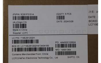 Lenovo 5CB1P31514 C-Cover with keyboard, Switzerland, Arctic Grey, UK