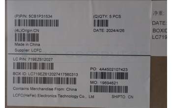 Lenovo 5CB1P31534 C-Cover with keyboard, Hungarian, Arctic Grey, UK