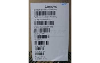 Lenovo 5CB1P31562 C-Cover with keyboard, German, Arctic Grey, UK