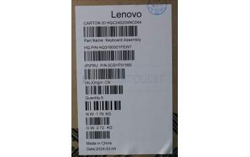 Lenovo 5CB1P31565 C-Cover with keyboard, Hungarian, Arctic Grey, UK