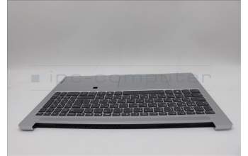 Lenovo 5CB1P33467 C-Cover with keyboard, Bulgarian, Cloud Grey, Backlight, FingerPrint, UK
