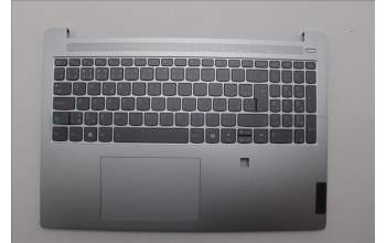 Lenovo 5CB1P33468 C-Cover with keyboard, Czech Slovakian, Cloud Grey, Backlight, FingerPrint, UK