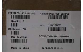 Lenovo 5CB1P33473 C-Cover with keyboard, Greek, Cloud Grey, Backlight, Non_FingerPrint