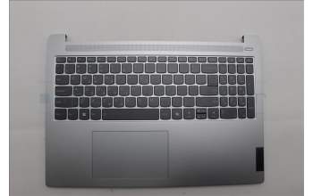 Lenovo 5CB1P33473 C-Cover with keyboard, Greek, Cloud Grey, Backlight, Non-FingerPrint, US
