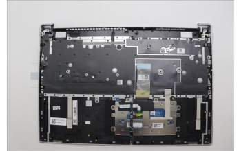 Lenovo 5CB1P33494 C-Cover with keyboard, Belgian, Cloud Grey, Backlight, Non-Fingerprint, UK