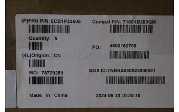 Lenovo 5CB1P33505 C-Cover with keyboard, US English Euro, Abyss Blue, Backlight, FingerPrint, US