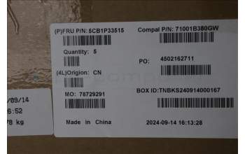 Lenovo 5CB1P33515 C-Cover with keyboard, Spanish, Abyss Blue, Backlight, FingerPrint, UK