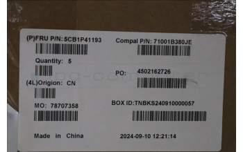 Lenovo 5CB1P41193 COVER UpCase UK C83DC NFP CG NBLAI AL