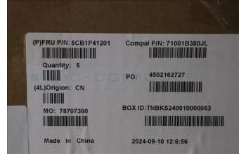 Lenovo 5CB1P41201 C-Cover with keyboard, Nordic, Cloud Grey, Non_Backlight, Non_FingerPrint