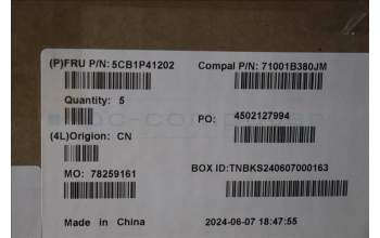 Lenovo 5CB1P41202 C-Cover with keyboard,French,Cloud Grey,Non_Backlight,Non_FingerPrint