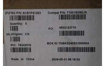 Lenovo 5CB1P41203 C-Cover with keyboard, German, Cloud Grey, Non-Backlight, Non-FingerPrint, UK