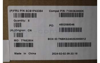 Lenovo 5CB1P43384 Tastatur inkl. Topcase ASM_ENG C 83DX BLWH