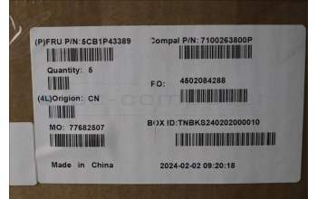 Lenovo 5CB1P43389 Tastatur inkl. Topcase ASM_RUS C 83DX BLWH