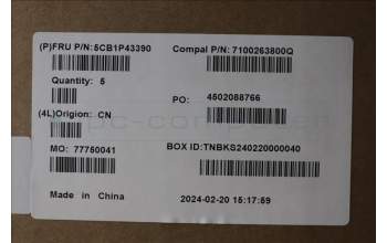 Lenovo 5CB1P43390 Tastatur inkl. Topcase ASM_ARA C 83DX BLWH
