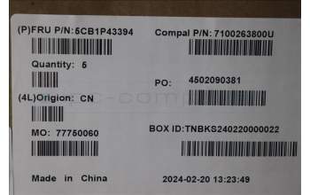Lenovo 5CB1P43394 Tastatur inkl. Topcase ASM_ITA C 83DX BLWH