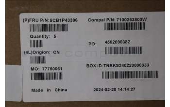 Lenovo 5CB1P43396 C-Cover with keyboard,Turkish,White Backlight