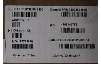 Lenovo 5CB1P43400 Tastatur inkl. Topcase ASM_NORDIC C 83DX BLWH