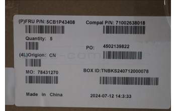 Lenovo 5CB1P43408 Tastatur inkl. Topcase schweiz C 83DX BLWH