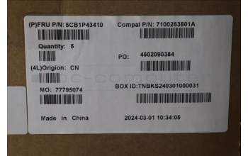 Lenovo 5CB1P43410 Tastatur inkl. Topcase ASM_CZE/SLK C 83DX BLWH