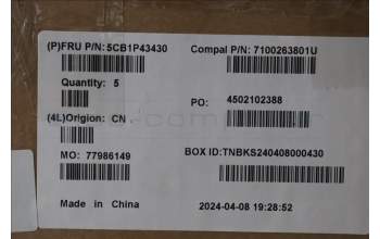 Lenovo 5CB1P43430 Tastatur inkl. Topcase ASM_FRA/ENG C 83DX RGB