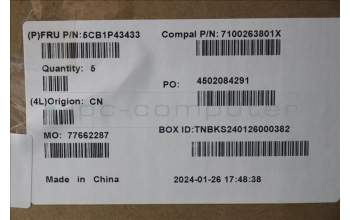 Lenovo 5CB1P43433 C-Cover with keyboard, German, RGB Backlight, UK