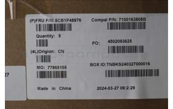 Lenovo 5CB1P48976 C-Cover with keyboard,Hebrew,Cloud Grey,Backlight,Fingerprint