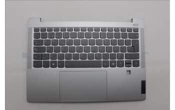 Lenovo 5CB1P48981 C-Cover with keyboard, Spanish, Cloud Grey, Backlight, FingerPrint, UK