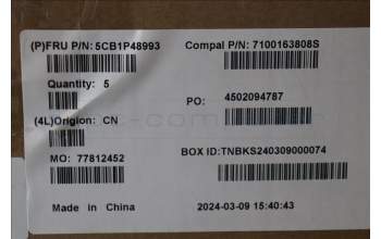 Lenovo 5CB1P48993 C-Cover with keyboard, Slovenian, Cloud Grey, Backlight, FingerPrint, UK